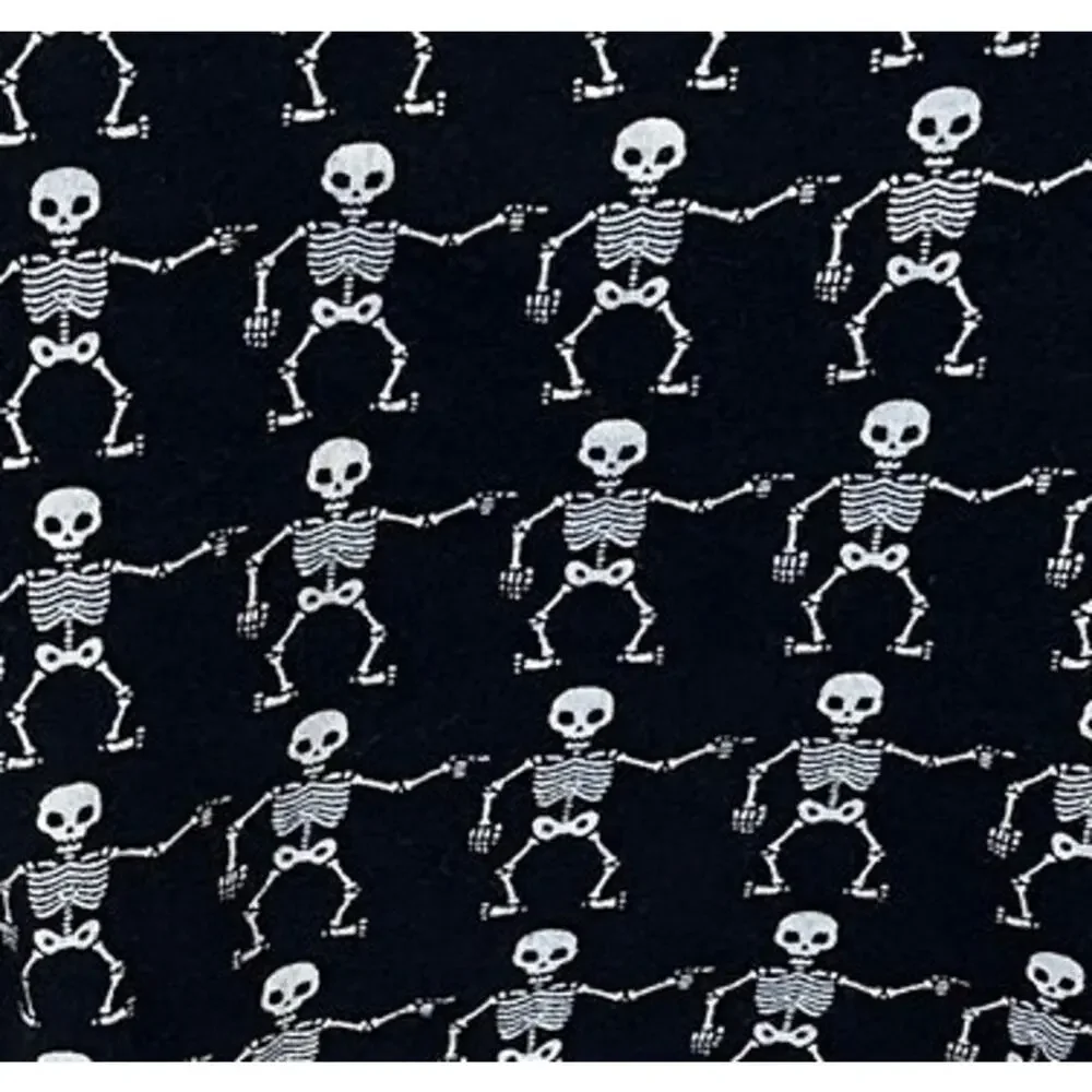 Skelton Black Cropped Baby Tee MEDIUM Spooky Goth Scrunchy Unique CheekyMontana - Picture 2 of 6